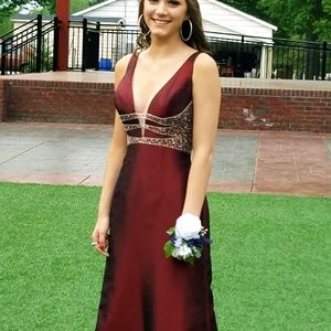 Burgundy prom dress